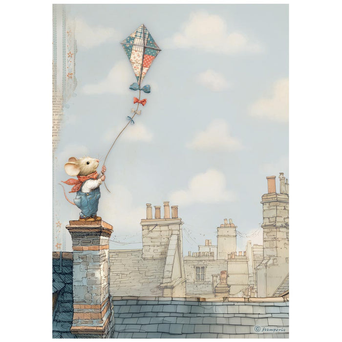 STAMPERIA A4 RICE PAPER PACKED FAMILY KITE - DFSA41086 (  NOW SHIPPING LATE JAN 26)