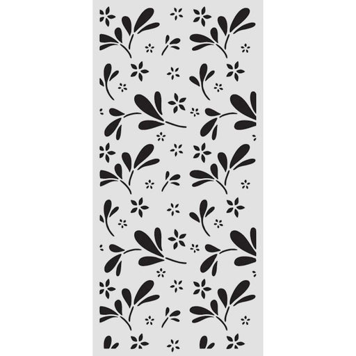 STAMPERIA STENCIL 12X25 FAMILY BIG FLOWER PATTERN - KSTDL143 ( PRE ORDER NOW SHIPPING LATE JAN 26)