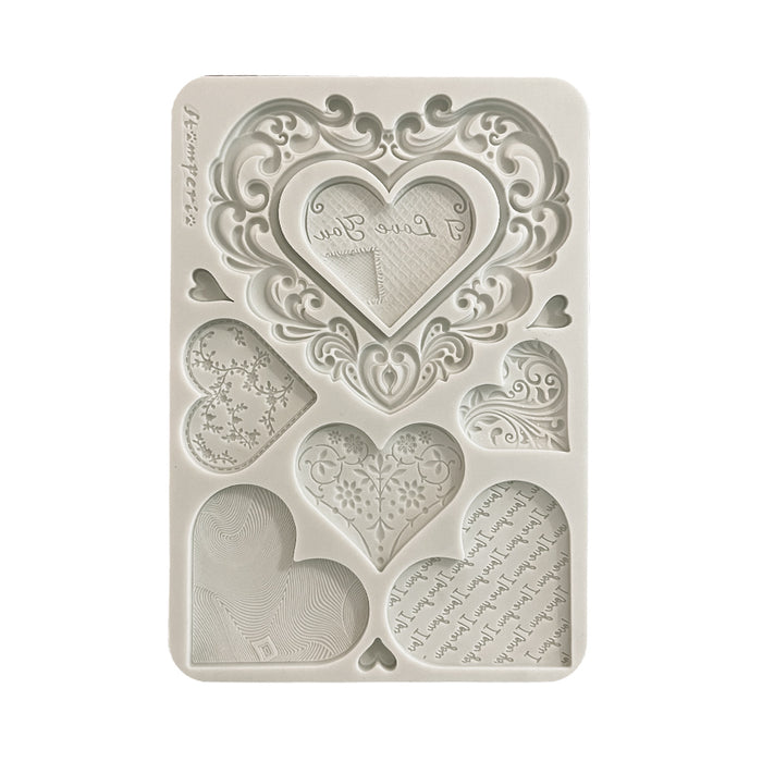 STAMPERIA SILICON MOULD A5 FAMILY HEART - KACMA600 (  NOW SHIPPING LATE JAN 26)
