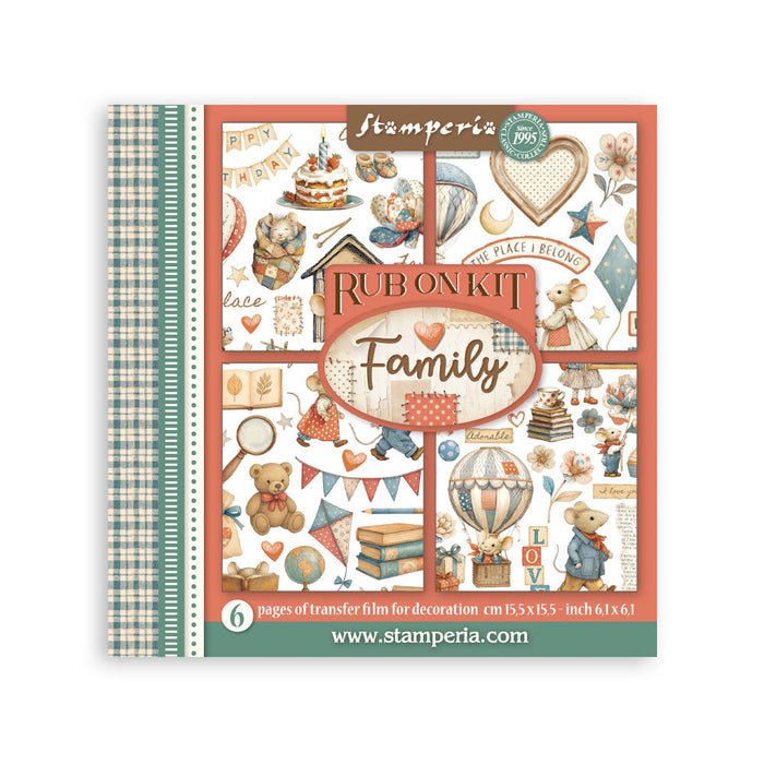STAMPERIA RUB-ON 6 PAGES FAMILY -DFLRBX04 (  NOW SHIPPING LATE JAN 26)