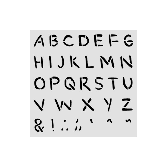 STAMPERIA STENCIL 12X12 BABY ALPHABET - KSTDS70 (  NOW SHIPPING LATE JAN 26)