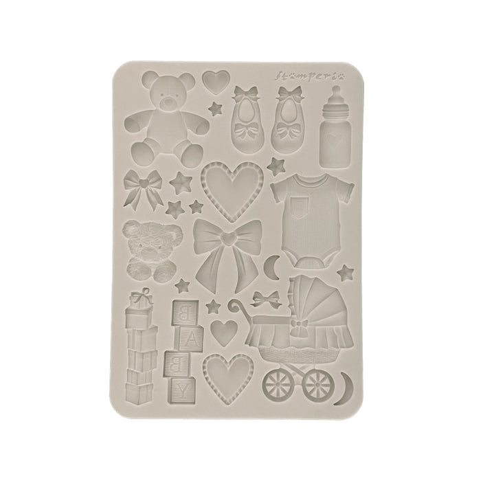 STAMPERIA SILICON MOULD A5 BABY ACCESSORIES - KACMA601 (  NOW SHIPPING LATE JAN 26)