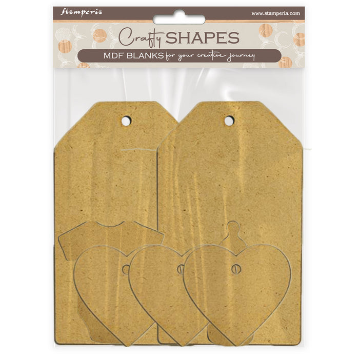 STAMPERIA CRAFTY SHAPES BABY PLATES - KLSM78 (  NOW SHIPPING LATE JAN 26)