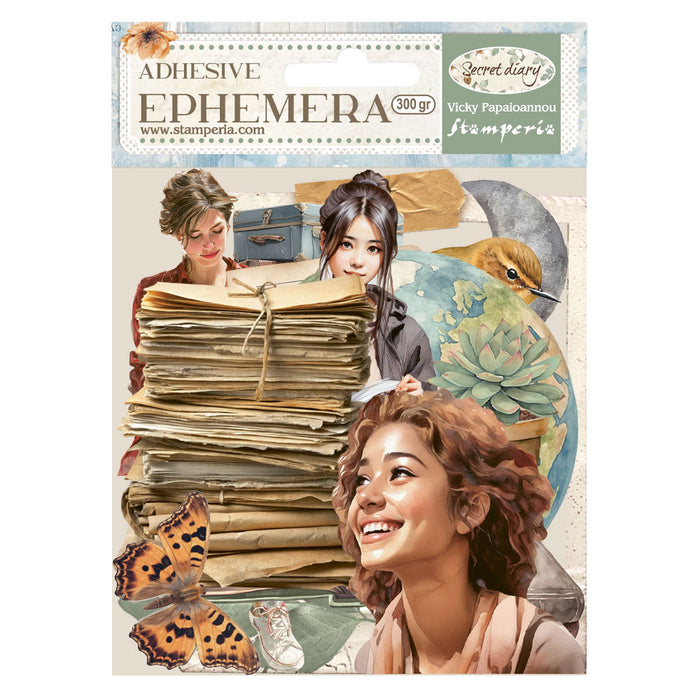 STAMPERIA EPHEMERA SECRET DIARY - DFLCT76 ( NOW SHIPPING MID FEB 26)