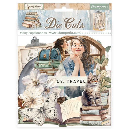 STAMPERIA DIE CUTS SECRET DIARY - DFLDC128(PRE ORDER NOW SHIPPING MID FEB 26)