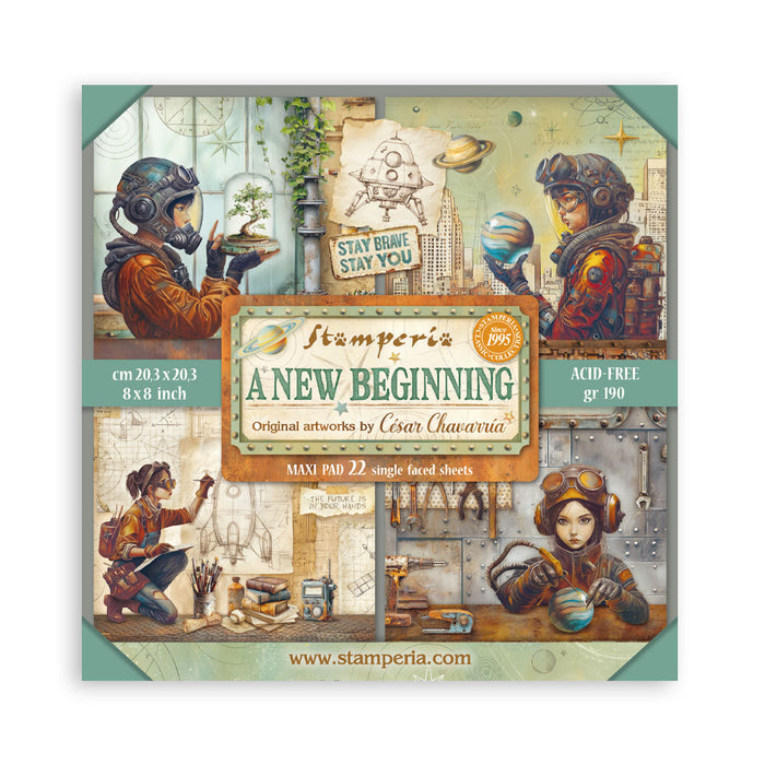 STAMPERIA 8 X 8 PAPER PACK 22 A NEW BEGINNING - SBBSXB23(PRE ORDER NOW SHIPPING LATE MARCH 2026)