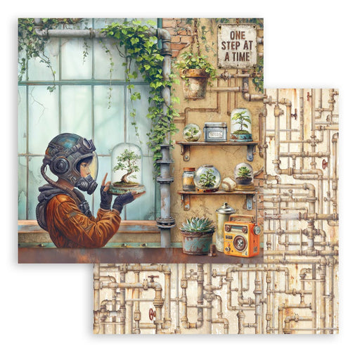 STAMPERIA 12X12 PAPER A NEW BEGINNING TERRARIUM - SBB1134(PRE ORDER NOW SHIPPING LATE MARCH 2026)