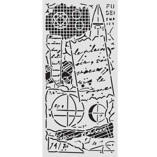 STAMPERIA STENCIL 12X25 A NEW BEGINNING NOTES - KSTDL154(PRE ORDER NOW SHIPPING LATE MARCH 2026)