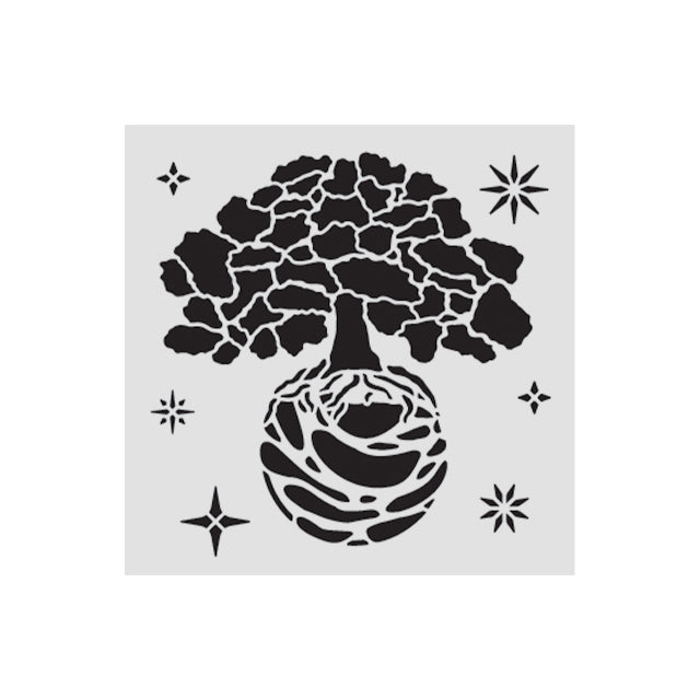 STAMPERIA STENCIL 12X12 A NEW BEGINNING THE WORLD TREE - KSTDS72(PRE ORDER NOW SHIPPING LATE MARCH 2026)