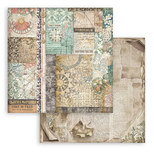 STAMPERIA 12X12 PAPER GARDENS OF TIME MIXED PATTERNS - SBB1142( PRE ORDER NOW SHIPPING LATE APRIL 2026)
