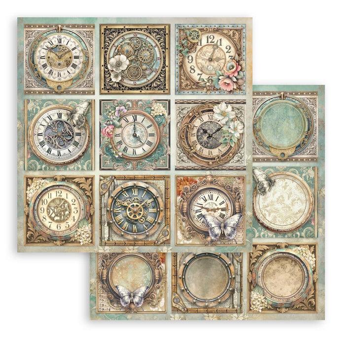 STAMPERIA 12X12 PAPER GARDENS OF TIME 9 CARDS - SBB1143( PRE ORDER NOW SHIPPING LATE APRIL 2026)