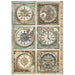 STAMPERIA A4 RICE PAPER PACKED GARDENS OF TIME 6 CLOCKS - DFSA41111( PRE ORDER NOW SHIPPING LATE APRIL 2026)