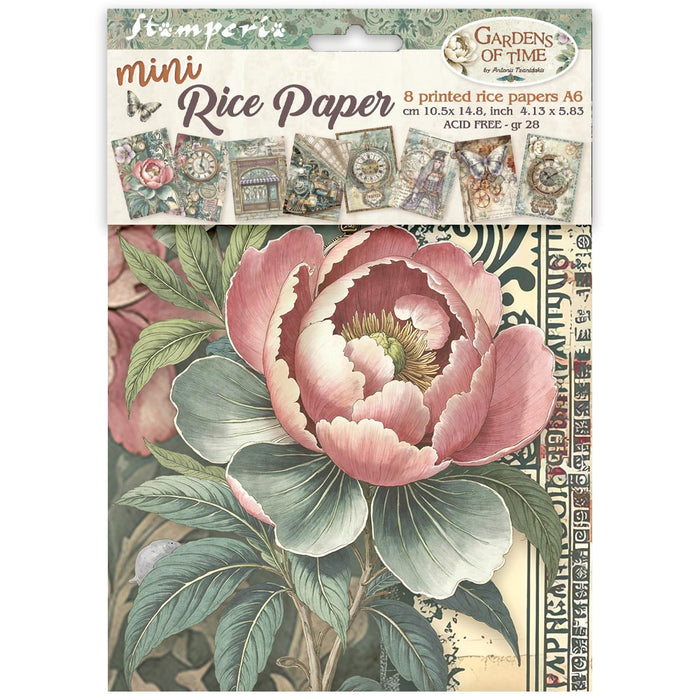 STAMPERIA RICE A6 8 SHEETS GARDENS OF TIME - DFSA6X05( PRE ORDER NOW SHIPPING LATE APRIL 2026)