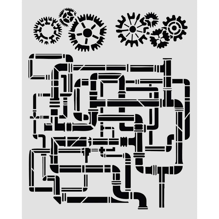 STAMPERIA STENCIL 20 X 25 GARDENS OF TIME TUBES - KSTD202( PRE ORDER NOW SHIPPING LATE APRIL 2026)