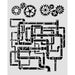 STAMPERIA STENCIL 20 X 25 GARDENS OF TIME TUBES - KSTD202( PRE ORDER NOW SHIPPING LATE APRIL 2026)