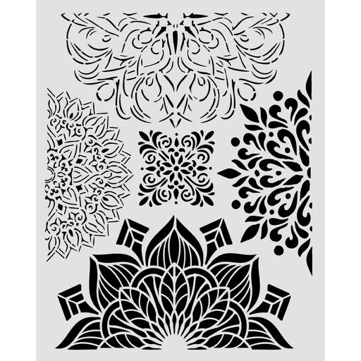 STAMPERIA STENCIL 20 X 25 GARDENS OF TIME HALF FRIEZES - KSTD204( PRE ORDER NOW SHIPPING LATE APRIL 2026)