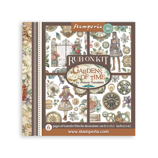 STAMPERIA RUB-ON 6 PAGES GARDENS OF TIME - DFLRBX11( PRE ORDER NOW SHIPPING LATE APRIL 2026)