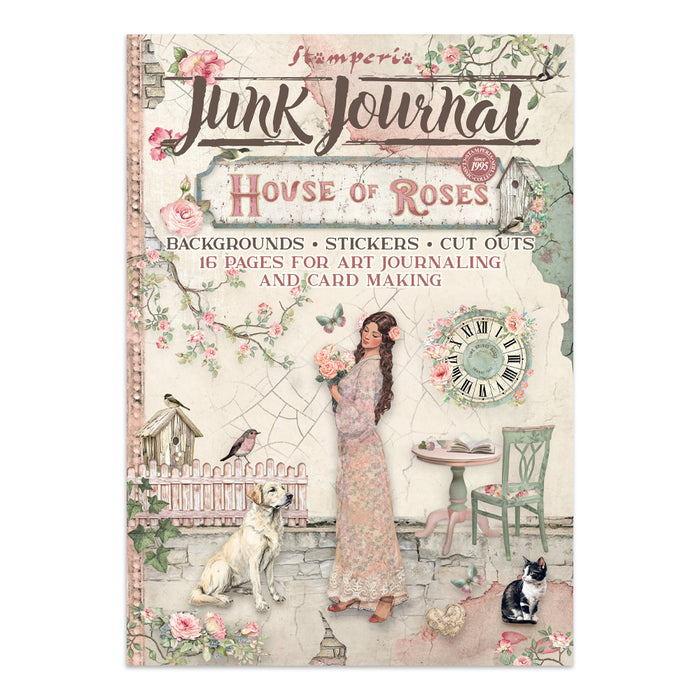 STAMPERIA JUNK JOURNAL STICKERS CUT OUT BACKGROUNDS HOUSE OF ROSES - SBJK19( PRE ORDER NOW SHIPPING LATE APRIL 2026)