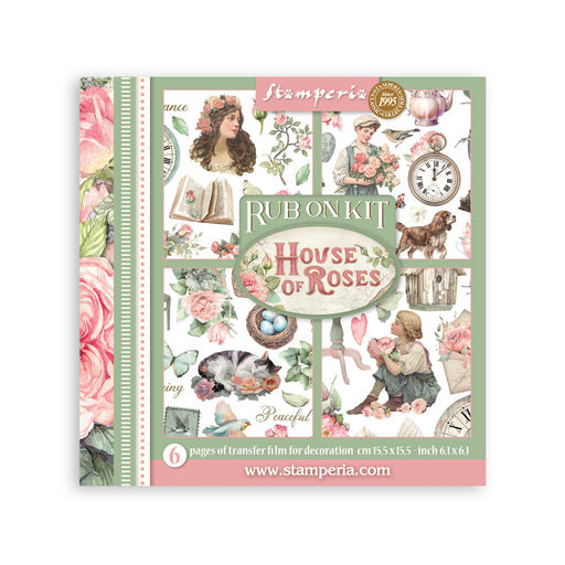 STAMPERIA RUB-ON 6 PAGES HOUSE OF ROSES - DFLRBX13( PRE ORDER NOW SHIPPING LATE APRIL 2026)