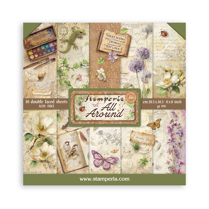 STAMPERIA 8 X 8 PAPER PACK DOUBLE FACE ALL ROUND - SBBS143( PRE ORDER NOW SHIPPING EARLY JUNE 2026)