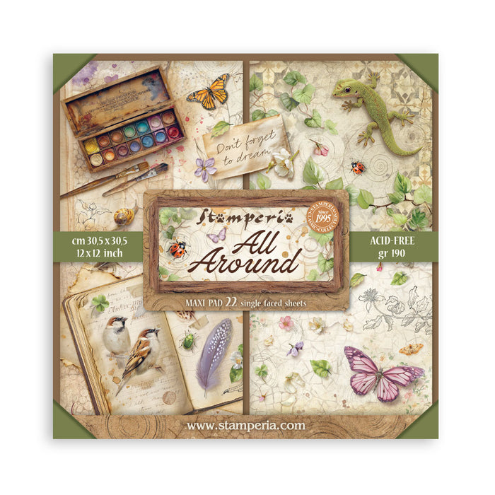 STAMPERIA 12X 12 PAPER PACK 22 SHEETS DOUBLE FACE ALL ROUND - SBBXLB37( PRE ORDER NOW SHIPPING EARLY JUNE 2026)
