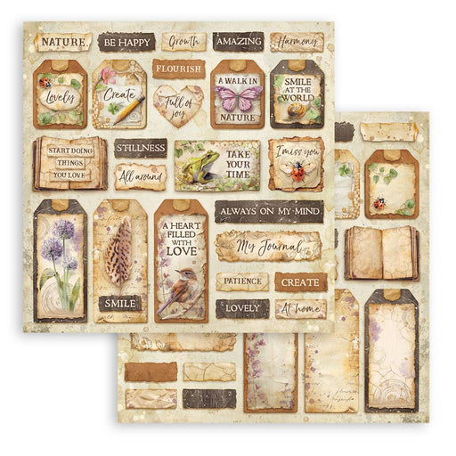STAMPERIA 12X12 PAPER DOUBLE FACE ALL AROUND TAGS- SBB1151( PRE ORDER NOW SHIPPING EARLY JUNE 2026)