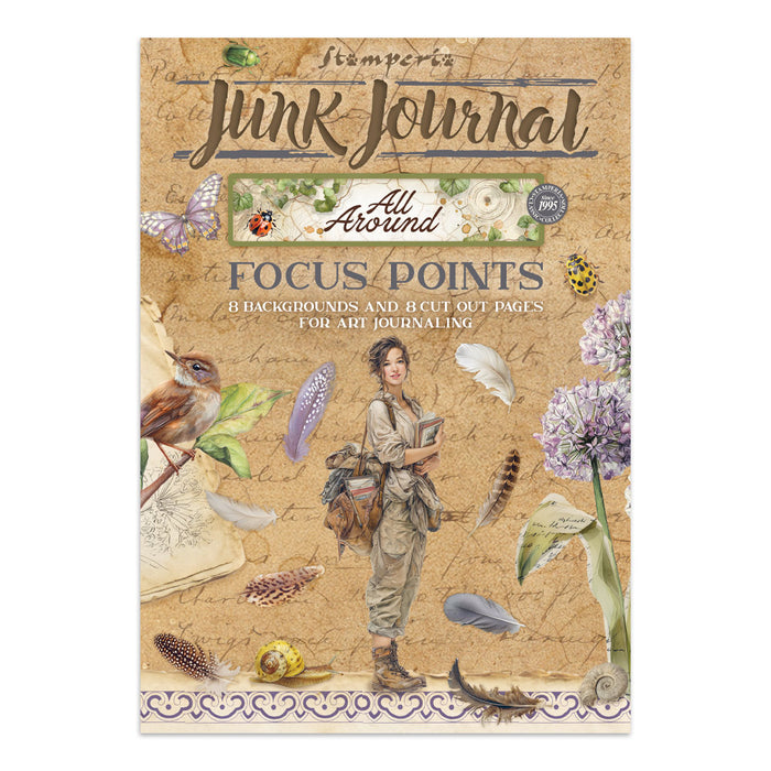 STAMPERIA ART JUNK JOURNAL FOCUS POINTS FOR ART AND CRAFTS ALL ROUND - SBJKS02( PRE ORDER NOW SHIPPING EARLY JUNE 2026)