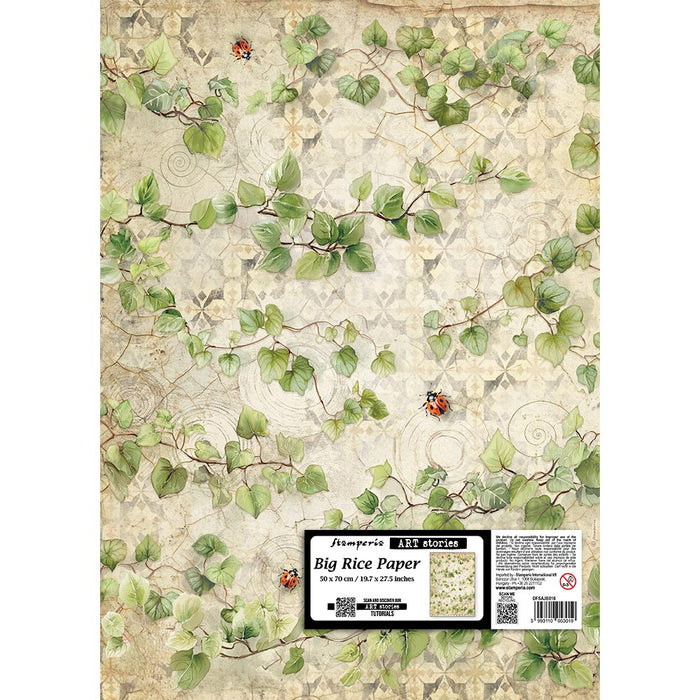 STAMPERIA A3 RICE PAPER ALL ROUND IVY - DFSAJB016( PRE ORDER NOW SHIPPING EARLY JUNE 2026)