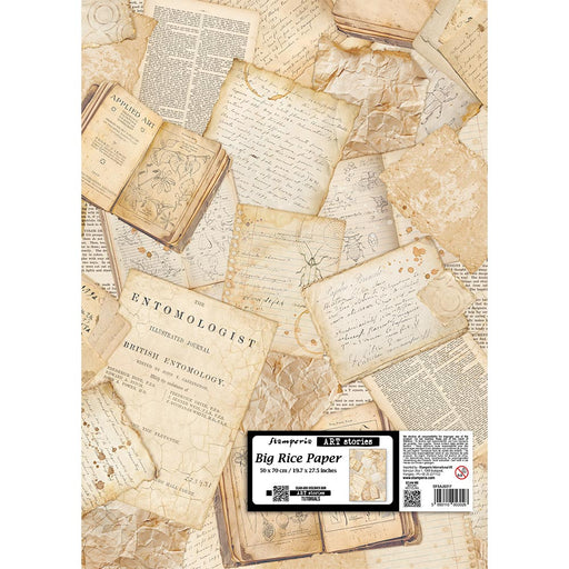 STAMPERIA A3 RICE PAPER ALL ROUND LETTERS - DFSAJB017( PRE ORDER NOW SHIPPING EARLY JUNE 2026)