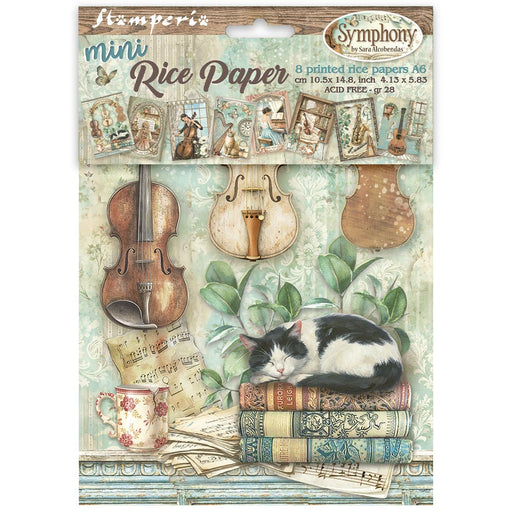 STAMPERIA RICE A6 8 SHEETS SYMPHONY - DFSA6X07( PRE ORDER NOW SHIPPING LATE JUNE 2026)