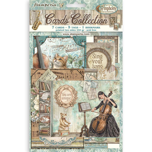 STAMPERIA CARDS COLLECTION SYMPHONY - SBCARD44( PRE ORDER NOW SHIPPING LATE JUNE 2026)