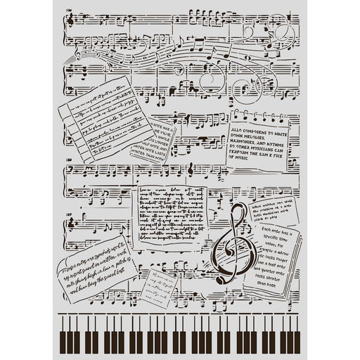STAMPERIA STENCIL A3 SYMPHONY MUSIC - KSTDA3014( PRE ORDER NOW SHIPPING LATE JUNE 2026)
