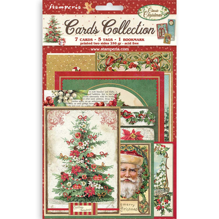 STAMPERIA CARDS COLLECTION CLASSIC CHRISTMAS - SBCARD45 (PRE ORDER NOW SHIPPING EARLY AUGUST 2026)