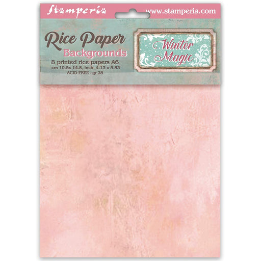 STAMPERIA RICE A6 8 SHEETS BACKGROUND WINTER MAGIC - DFSAK6056 (PRE ORDER NOW SHIPPING EARLY AUGUST 2026)