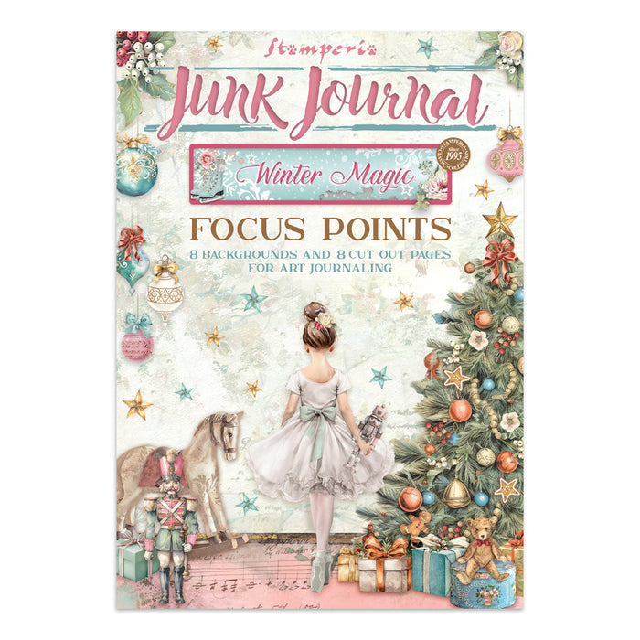STAMPERIA ART JUNK JOURNAL FOCUS POINTS FOR ART AND CRAFTS WINTER MAGIC - SBJKS04 (PRE ORDER NOW SHIPPING EARLY AUGUST 2026)