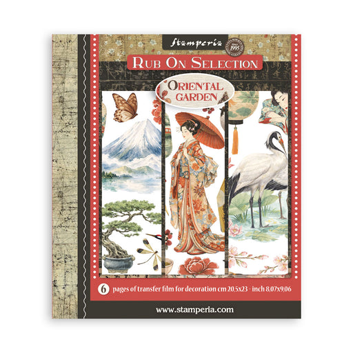 STAMPERIA RUB-ON 6 PAGES 20,5X23 6 PAGES ORIENTAL GARDEN - DFLRBXG11( PRE ORDER NOW SHIPPING LATE JUNE 2026)