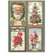 STAMPERIA A4 RICE PAPER PACKED CLASSIC CHRISTMAS 4 CARDS - DFSA41132 (PRE ORDER NOW SHIPPING EARLY AUGUST 2026)