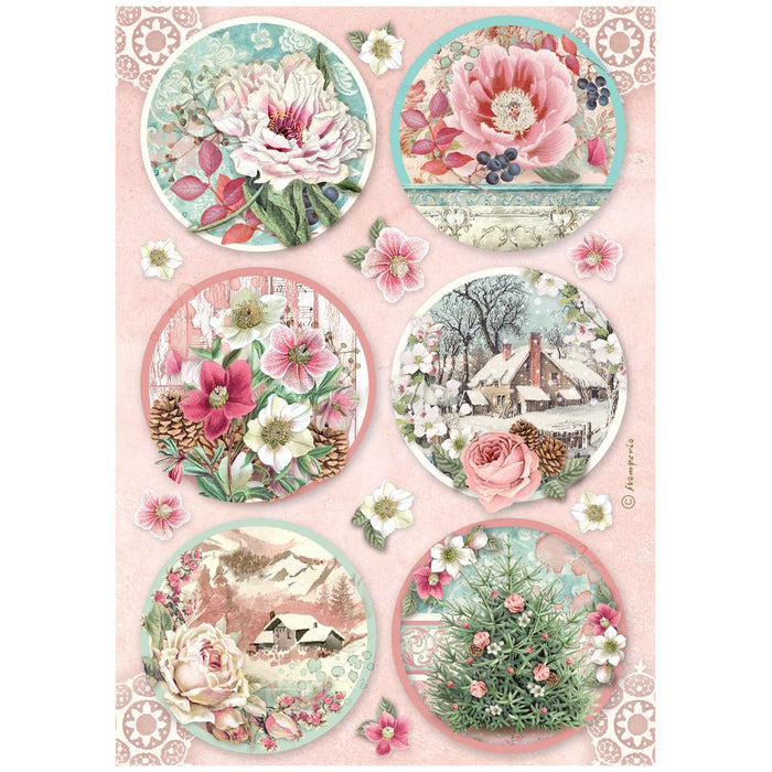 STAMPERIA A4 RICE PAPER PACKED WINTER MAGIC ROUNDS - DFSA41136 (PRE ORDER NOW SHIPPING EARLY AUGUST 2026)