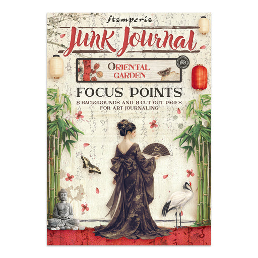 STAMPERIA ART JUNK JOURNAL FOCUS POINTS FOR ART AND CRAFTS ORIENTAL GARDEN - SBJKS05( PRE ORDER NOW SHIPPING LATE JUNE 2026)