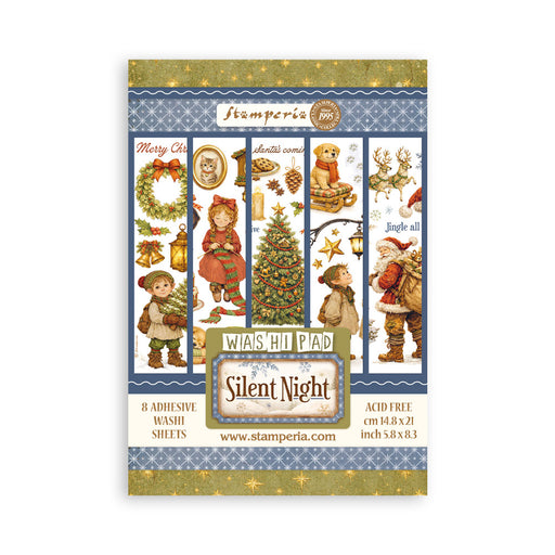 STAMPERIA WASHI PAD 8 SHEETS SILENT NIGHT - SBW35 (PRE ORDER NOW SHIPPING EARLY AUGUST 2026)
