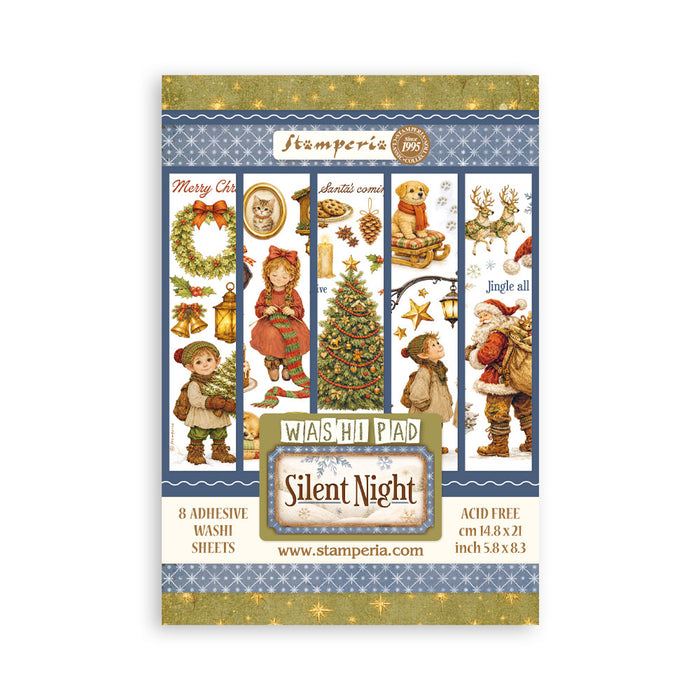 STAMPERIA WASHI PAD 8 SHEETS SILENT NIGHT - SBW35 (PRE ORDER NOW SHIPPING EARLY AUGUST 2026)