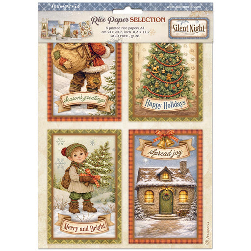 STAMPERIA A4 RICE PAPER PACKED 6 SILENT NIGHT - DFSA4XSN (PRE ORDER NOW SHIPPING EARLY AUGUST 2026)