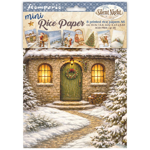 STAMPERIA RICE A6 8 SHEETS SILENT NIGHT - DFSA6X09 (PRE ORDER NOW SHIPPING EARLY AUGUST 2026)