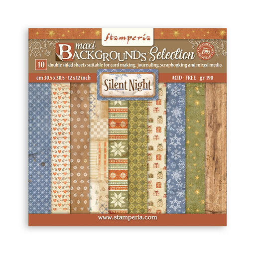STAMPERIA 12 X 12 PAPER PACK DOUBLE FACE BACKGROUND SILENT NIGHT - SBBL193(Pre Order now shipping early August 2026)