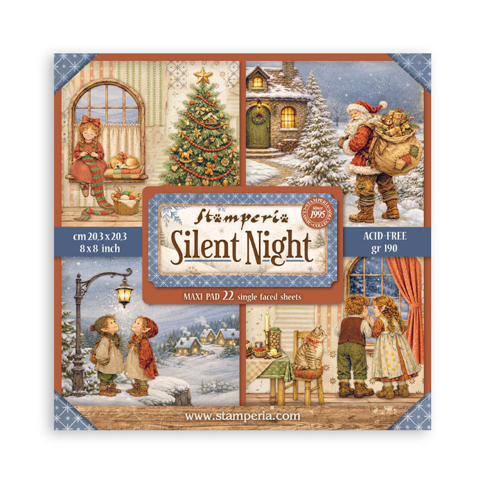 STAMPERIA 8 X 8 PAPER PACK 22SILENT NIGHT - SBBSXB28 (PRE ORDER NOW SHIPPING EARLY AUGUST 2026)