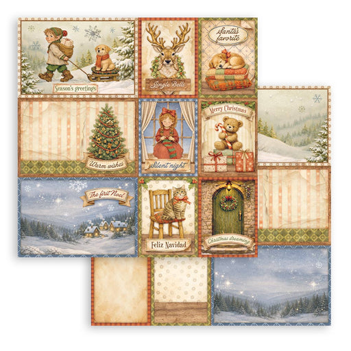 STAMPERIA 12X12 PAPER DOUBLE FACE SILENT NIGHT MIXED CARDS - SBB1165 (PRE ORDER NOW SHIPPING EARLY AUGUST 2026)
