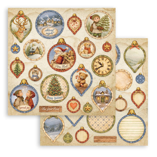 STAMPERIA 12X12 PAPER DOUBLE FACE SILENT NIGHT BALLS - SBB1167 (PRE ORDER NOW SHIPPING EARLY AUGUST 2026)
