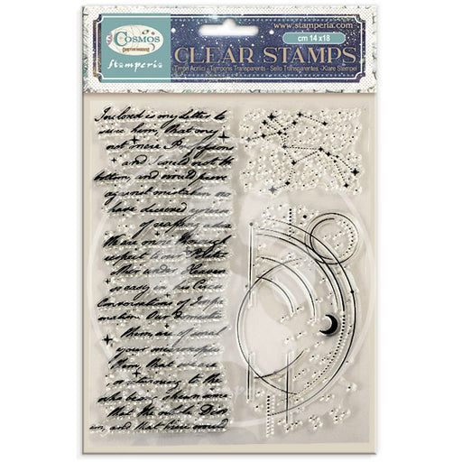 STAMPERIA RUBBER STAMP 14X18 COSMOS - WTK246(PRE ORDER NOW SHIPPING IN LATER OCTOBER 2026)