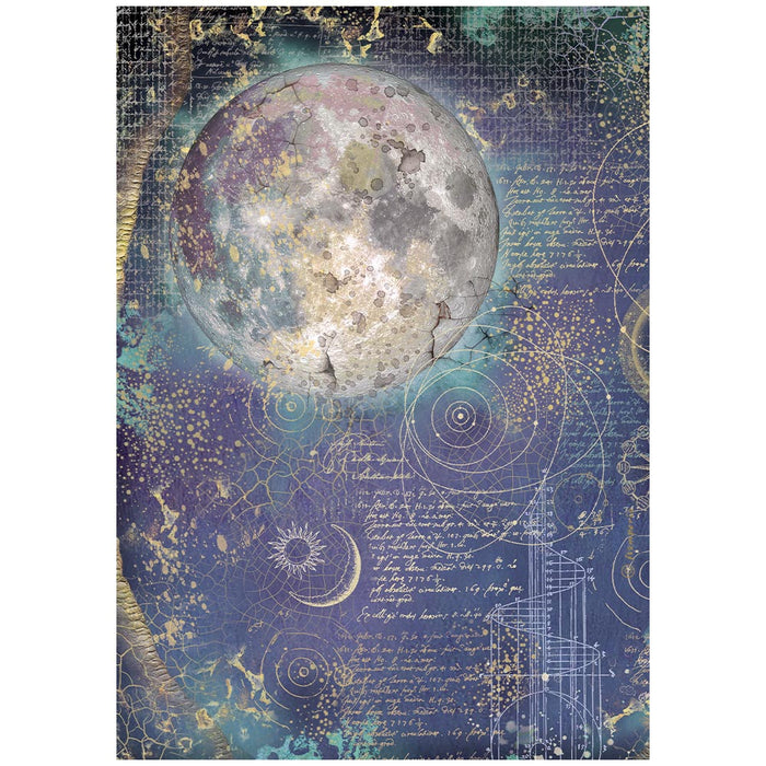 STAMPERIA A4 RICE PAPER PACKED COSMOS MOON -DFSA41151(PRE ORDER NOW SHIPPING IN LATER OCTOBER 2026)