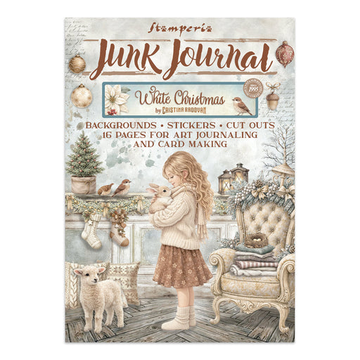 STAMPERIA JUNK JOURNAL STICKERS CUT OUT BACKGROUNDS WHITE CHRISTMAS -SBJK28 (PRE ORDER NOW SHIPPING EARLY AUGUST 2026)